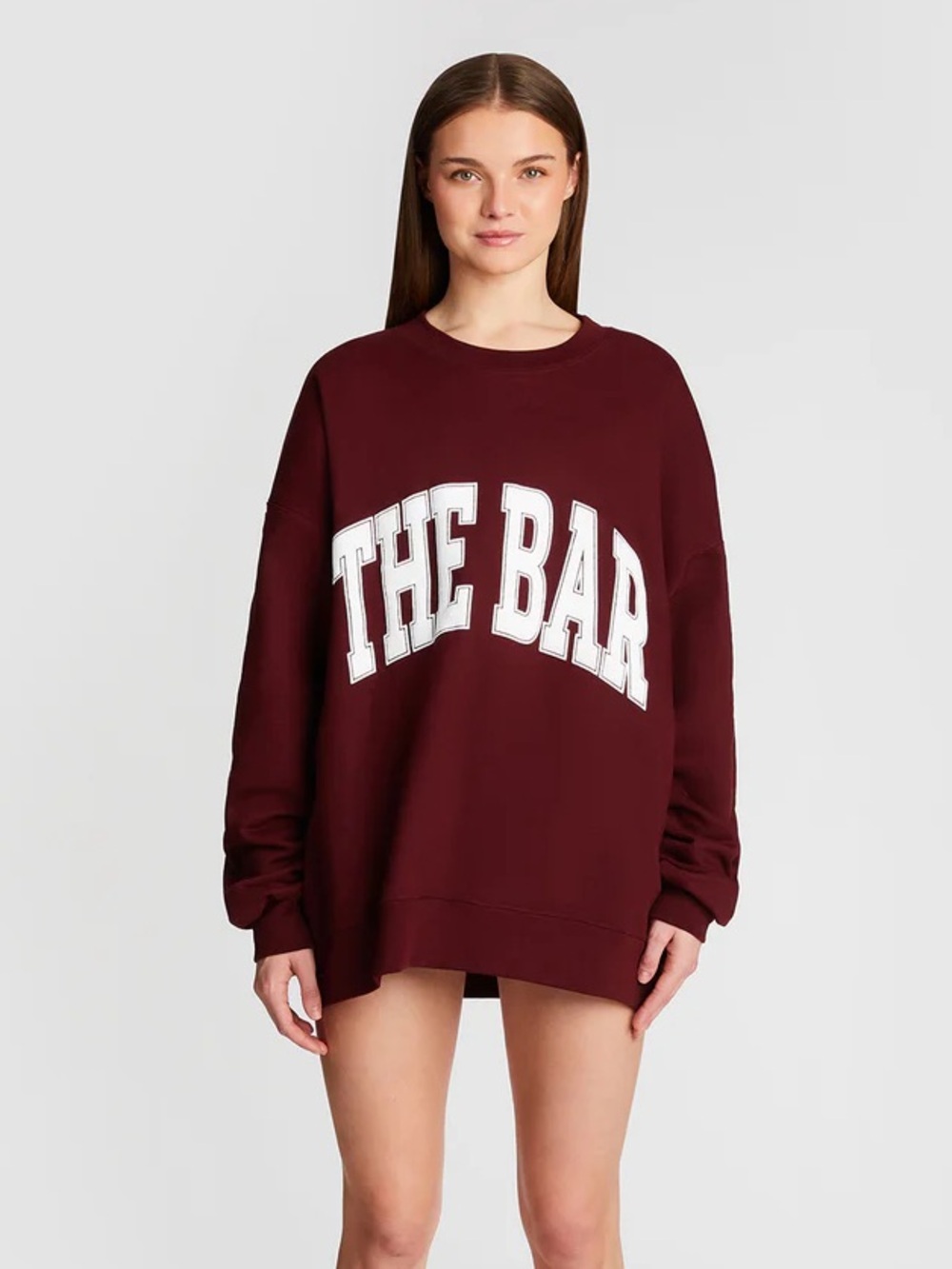 The bar varsity sweatshirt - maroon